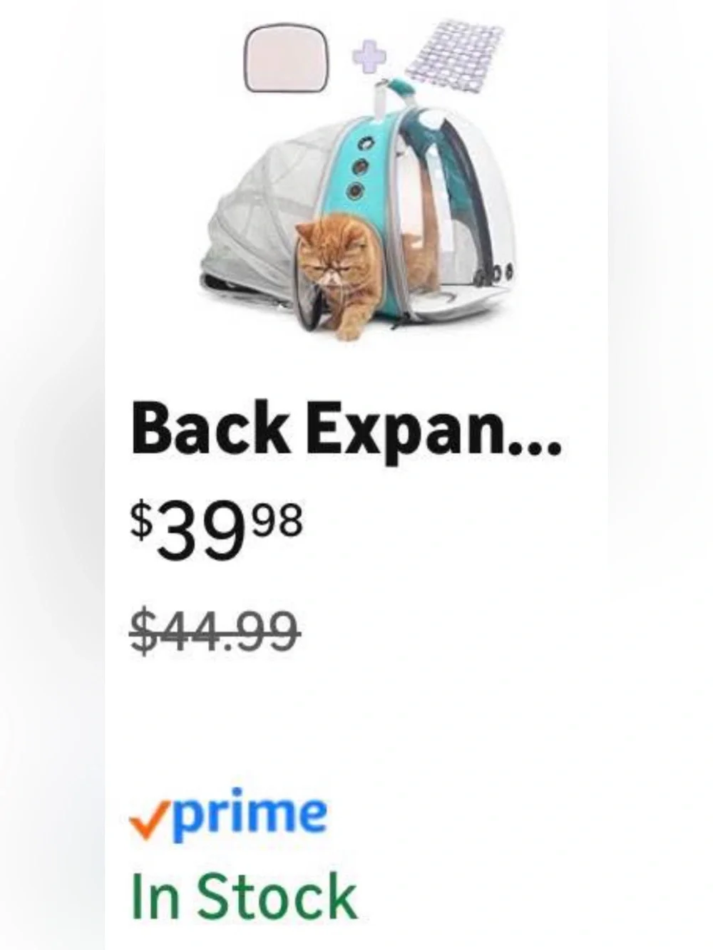 Lollimeow Expandable Cat Bubble Backpack Carrier